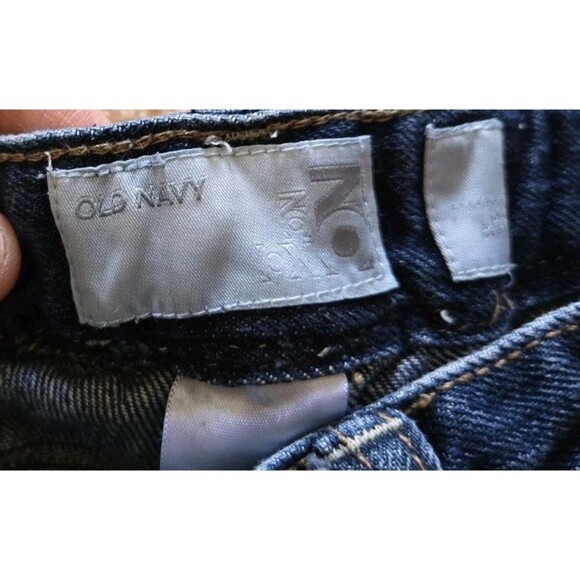 Old Navy Cropped Blue Jeans Girls Sz 10 Cotton Capri Pants Med Wash Adjustable - Picture 10 of 15